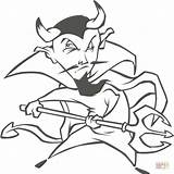 Demonio Diablos Demonios Demons Malvorlagen Teufel Krampus Tridente Mythology Niños Dämonen Spear sketch template