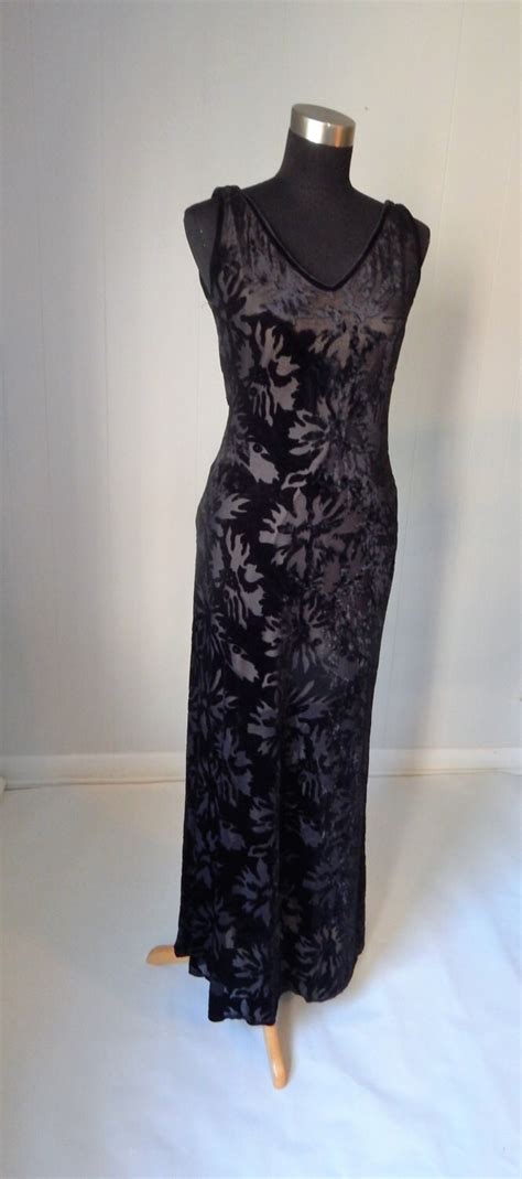 sale 25 off vintage tadashi evening gown black sheer