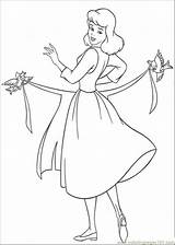 Cinderella Coloring Color Birds Apron Help Use Her Printable Pages Online sketch template