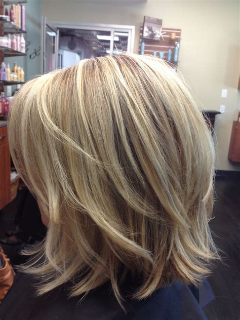 straight rounded lob hairstyles  chunky razored layers