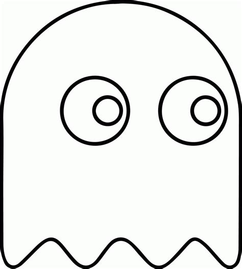 starry shine pac man ghost coloring pages