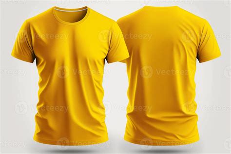 mockup   blank royal yellow tshirt front   isolated  white