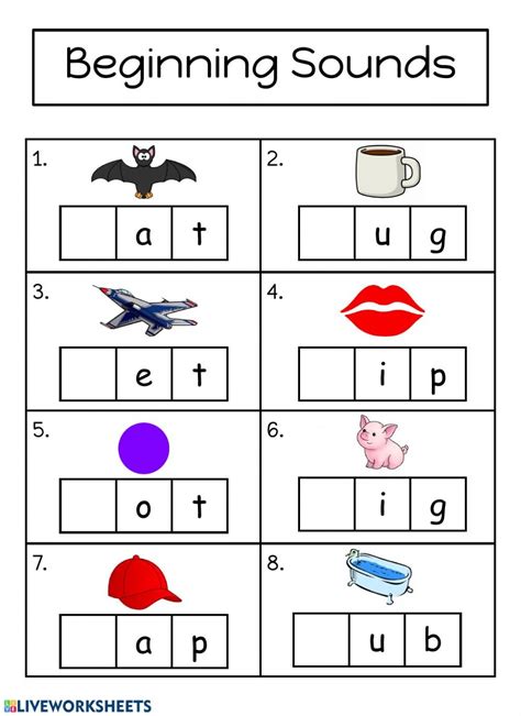 kindergarten phonics worksheets beginning sounds worksheet  home