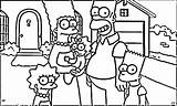 Simpsons Coloring Pages Simpson Homer Marge Clown Krusty Getcolorings Getdrawings Print sketch template