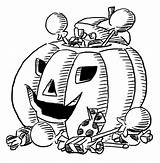 Pumpkin Halloween Coloring Pages Scary Inside Candies Printable Clipart Mask Drawing Spookley Square Library Jack Lantern Getdrawings Print Clipground Coloringhome sketch template