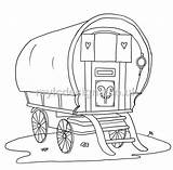 Gypsy Caravan Wagon Coloring Pages Colouring Vintage Printable Tattoo Related Dessin Choose Board Color Draw Template sketch template
