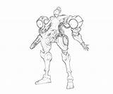 Samus Aran Metroid Coloringhome sketch template