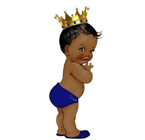 tall african american baby boy prince image edible frosting cake