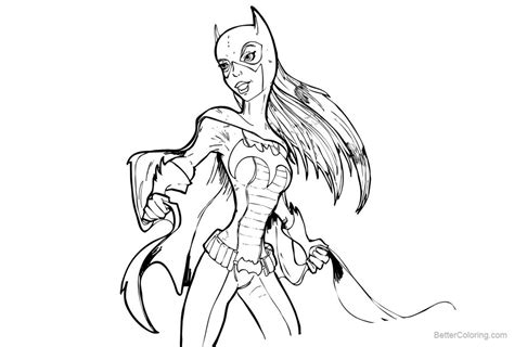 batgirl coloring pages sketch  pencilbags  printable coloring pages
