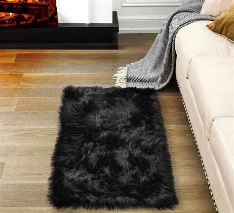 black fur rug cool interior design ideas  elevate  home