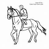 Horse Coloring Pages Racing Race Racehorse Drawing Printable Barrel Walking Color Getdrawings Getcolorings Print Line Colori sketch template