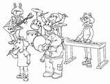 Colorear Orquesta Orquestas Clarinet sketch template