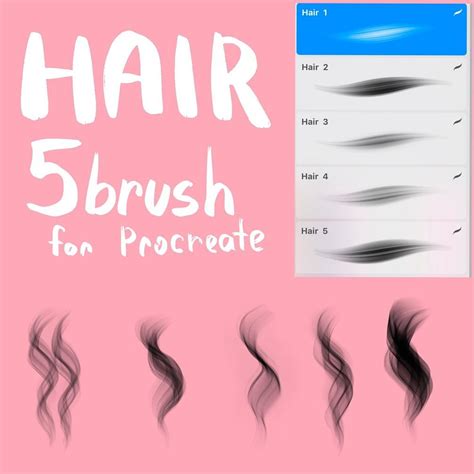 favorite hair brushes  procreate