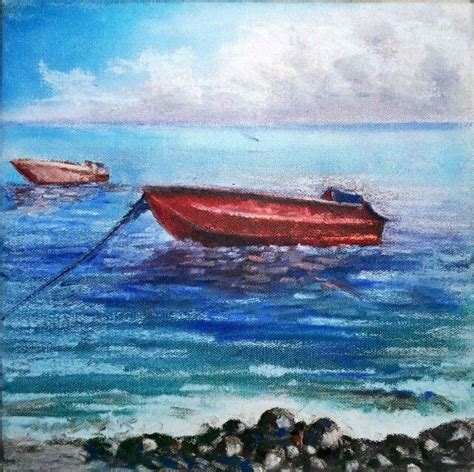 oil pastels boats oil pastel art works painting