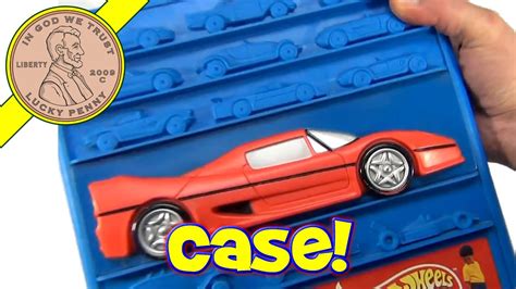 Hot Wheels Race Cars Blue Carrying Case With Handle And