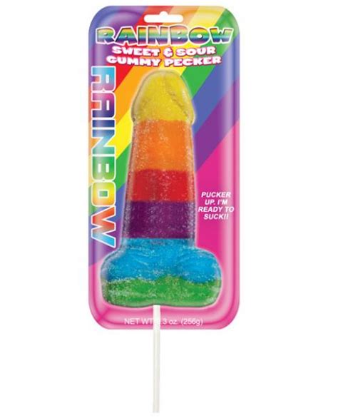 Rainbow Sweet And Sour Jumbo Gummy Cock Pop On Literotica