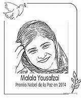 Nobel Malala Paz Premio Premios Yousafzai Template sketch template
