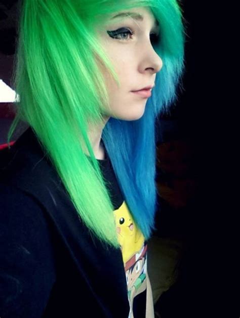 really pretty light green with light blue hairstyles pinterest i love hair color and dyed