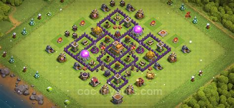 Best Anti 3 Stars Base Th7 With Link Hybrid 2024 Town Hall Level 7