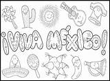 Colorear Independencia Patrias Mexicanas Viva sketch template