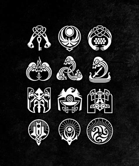 skyrim symbols  factions  guilds design skyrim tattoo elder