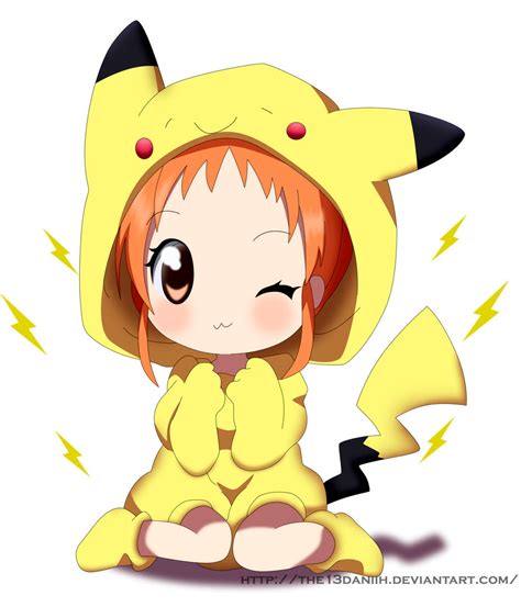 pikachu chibi girl  thedaniih  deviantart
