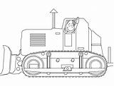 Bulldozer Coloring Shovel Mecanic Transportation Pages Template sketch template