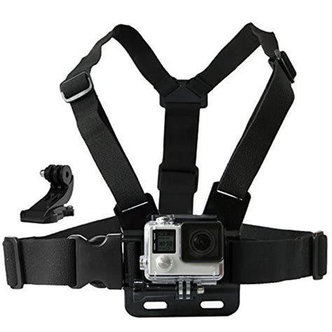 buy chest mount harness belt accessories  gopro hero  sjcam sj  pro