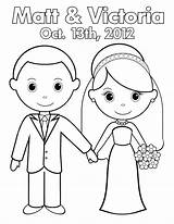 Wedding Coloring Bride Groom Pages Kids Personalized Printable Colouring Activity Party Pdf Crafts Book Etsy Favor Books Name Kid Childrens sketch template
