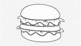 Hamburguesa Colorear Lechuga Hamburger Seekpng sketch template