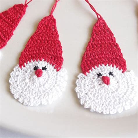 De 12 Crochet Papai Noel Decorações De Natal Pendurar Enfeites De Natal
