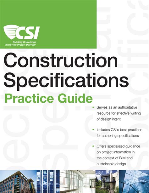 construction specifications practice guide csi national conference