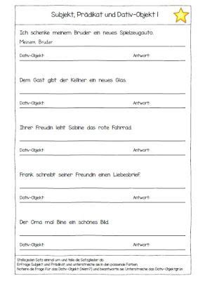 endlich pause  dativ objekt bildung deutsch