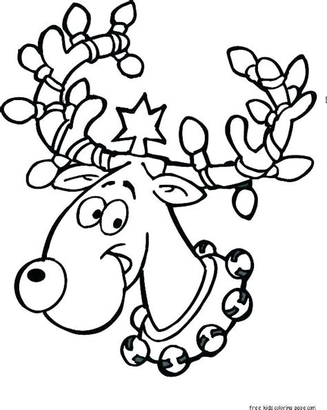 reindeer head coloring pages  getcoloringscom  printable