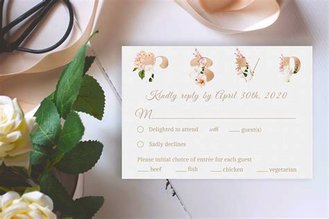printable rsvp card template  edit wedding response etsy