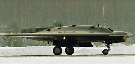 russias  stealth drone      stealth bomber