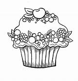 Cupcake Coloring Pages Cupcakes Colouring Printable Sheets Berry Birthday Happy Mewarnai Gambar Cup Color Kids Valentine Cherry Printables Fruit Library sketch template