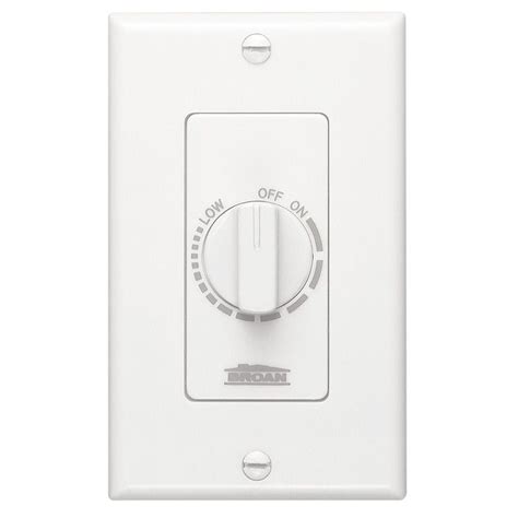 broan electronic variable speed fan control  white   home depot