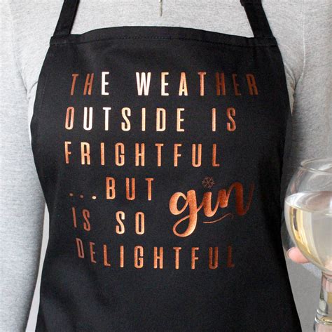gin is so delightful gin lovers apron by precious little plum