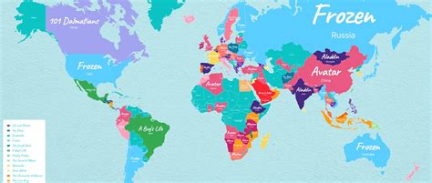 Mapa Mostra Qual O Filme Favorito Da Disney De Cada País