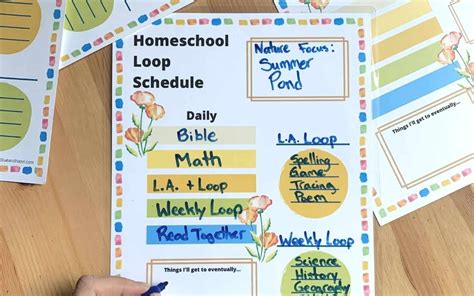 loop schedule printable   printable templates