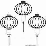 Lantern Chinese Year Lanterns Coloring Pages Clipart Color China Drawing Print Printable Gambar Bigactivities Transparent Getdrawings Activity sketch template