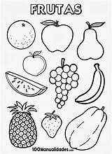Verduras Recortar Frutas sketch template