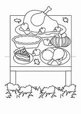 Coloring Thanksgiving sketch template