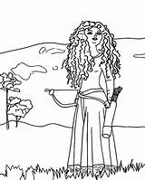 Merida Coloring Pages Drawing Princess Color sketch template