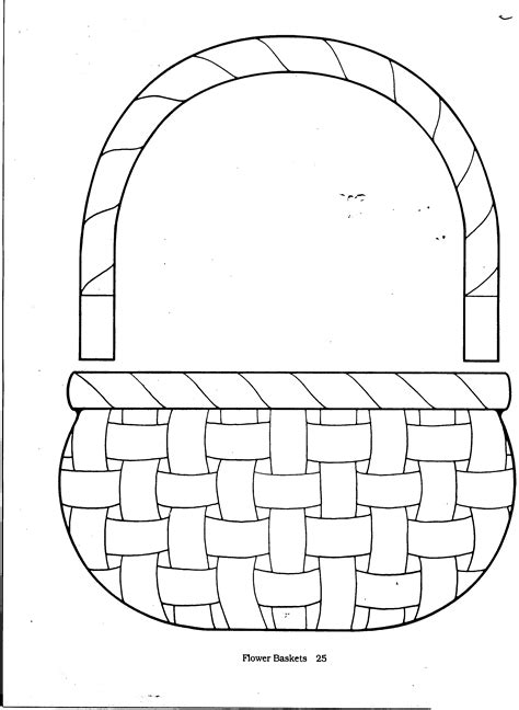 basket coloring patterns coloring pages