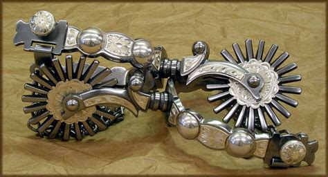 jwp spurs buckaroo silver old time big rowels handmade jeremiah watt steel engraved