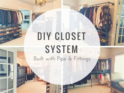 diy closet system built  pipe fittings plans included projects simplified building