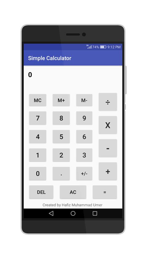 Simple Calculator Android Application Code Java With Umer