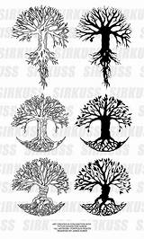 Proofs Baum Lebensbaum Tatto Lebens Fenrir Trunk Yggdrasil Druid Pyrography Keltischer Vorlagen Brust Unterarm Tatouage sketch template